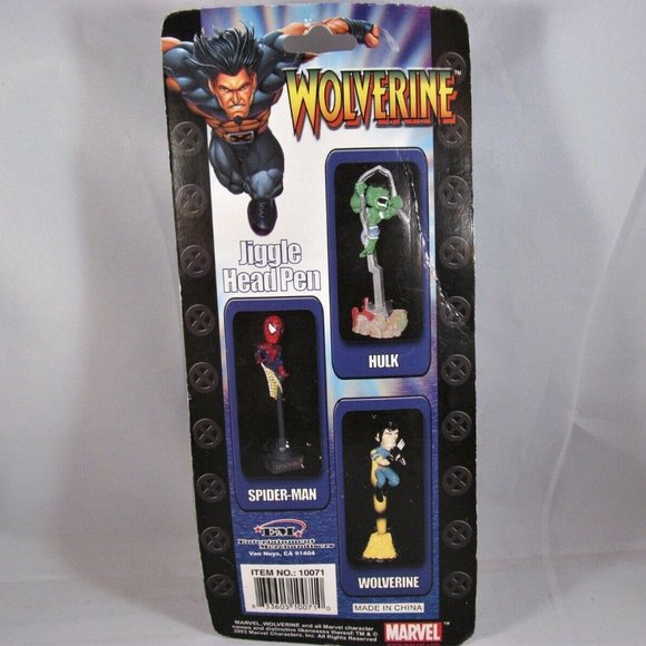 Marvel 2003 Wolverine Jiggle Head Pen with Stand - Picture 6 of 12